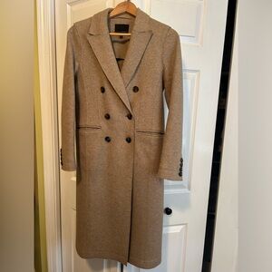 Banana Republic Tan Wool Double-Breasted Coat